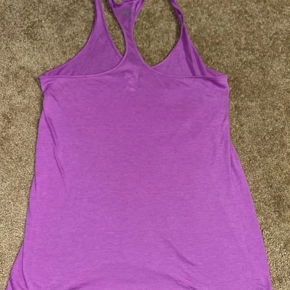 Women's Under Armour Superman Muscle Tank Size Large Purple logo - Picture 8 of 10